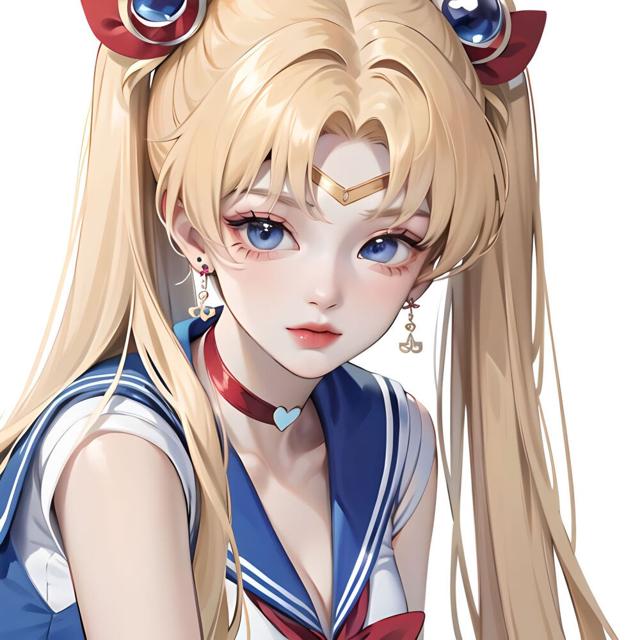 美少女战士AI手绘头像图片，超真实