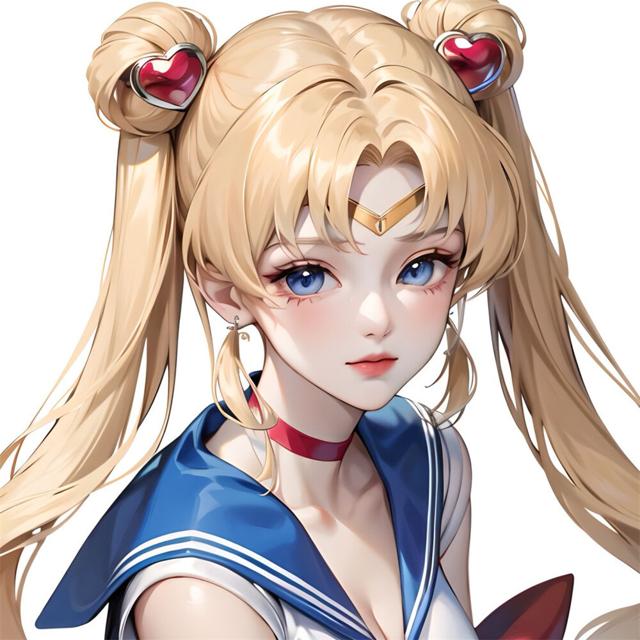 美少女战士AI手绘头像图片，超真实