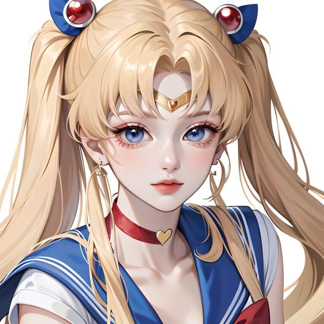 美少女战士AI手绘头像图片，超真实