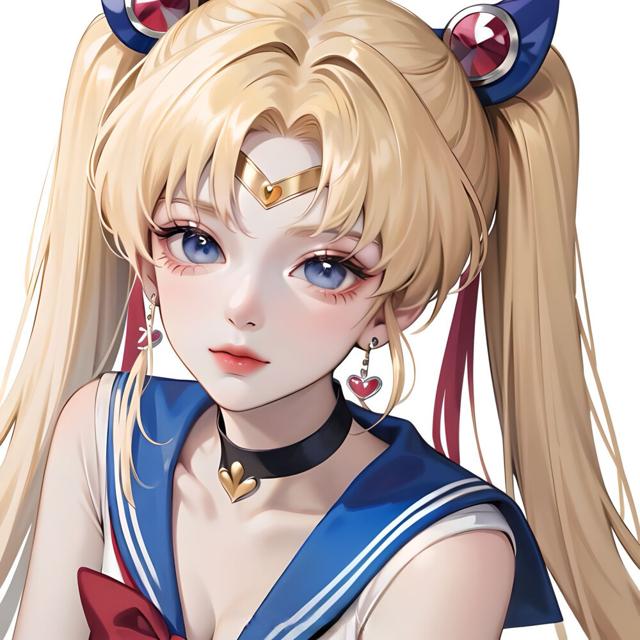 美少女战士AI手绘头像图片，超真实