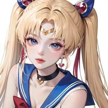 美少女战士AI手绘头像图片,超真实