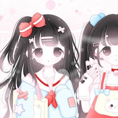女闺蜜头像动漫两张超好看36张