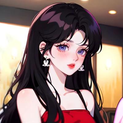 女生好看的AI头像图片32张，超级生动的AI女神