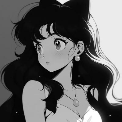 黑白二次元女生头像图片56张