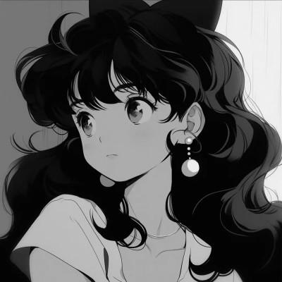 黑白二次元女生头像图片56张