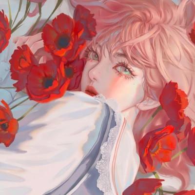 插画头像女唯美文艺图片32张