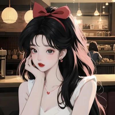 头像女生AI绘画图片合集20张，每一张都独一无二