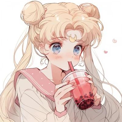 女生好看的AI头像图片32张，超级生动的AI女神