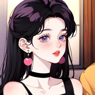 女生好看的AI头像图片32张，超级生动的AI女神