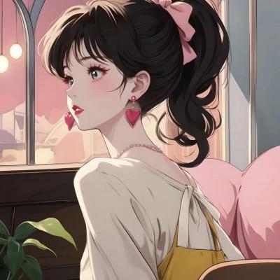 头像女生AI绘画图片合集20张，每一张都独一无二