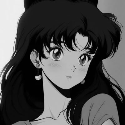 黑白二次元女生头像图片56张