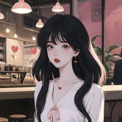 头像女生AI绘画图片合集20张，每一张都独一无二