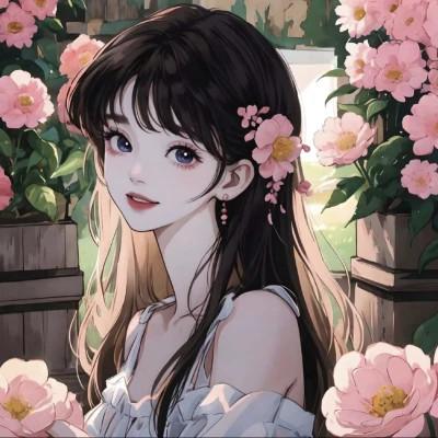 头像女生AI绘画图片合集20张，每一张都独一无二