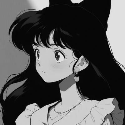 黑白二次元女生头像图片56张