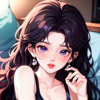 女生好看的AI头像图片32张，超级生动的AI女神