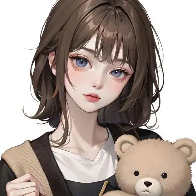 女生好看的AI头像图片32张，超级生动的AI女神