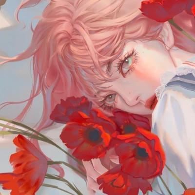 插画头像女唯美文艺图片32张