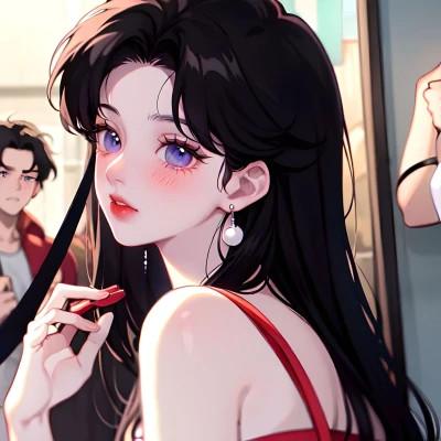 女生好看的AI头像图片32张，超级生动的AI女神