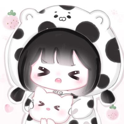 可爱的卡通头像女生呆萌