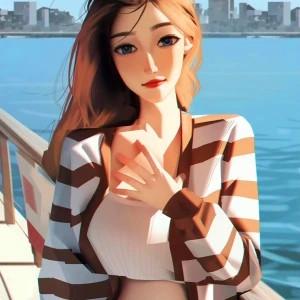 微信头像女生插画温柔气质图片