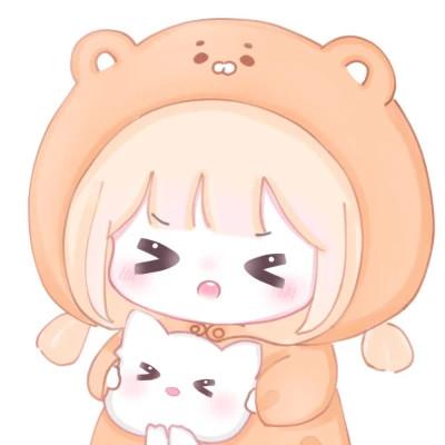 可爱的卡通头像女生呆萌