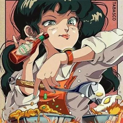 插画旧漫风格女生头像图片高清