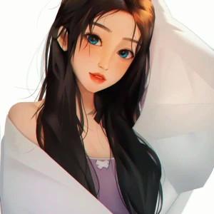 微信头像女生插画温柔气质图片