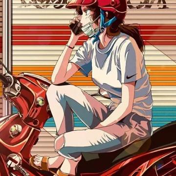 插画旧漫风格女生头像图片高清
