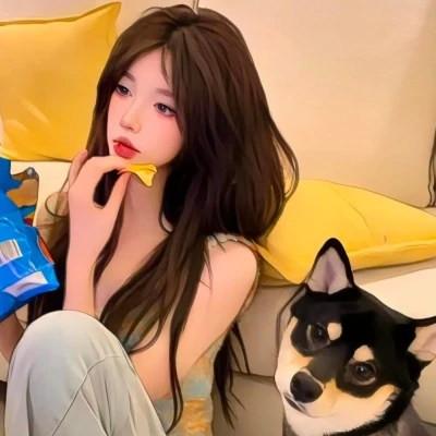 女生高级感插画头像图片