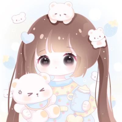 可爱的卡通头像女生呆萌