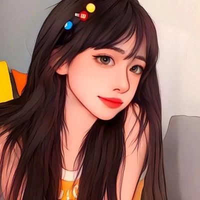 女生高级感插画头像图片