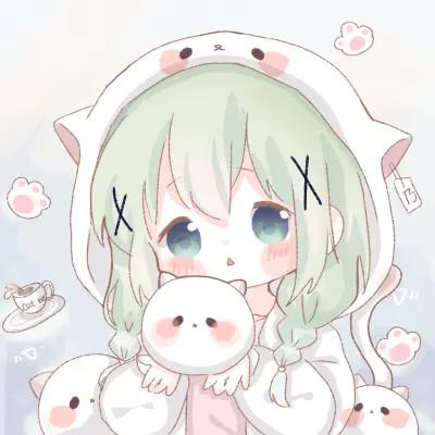 卡通头像女可爱q版(60张)