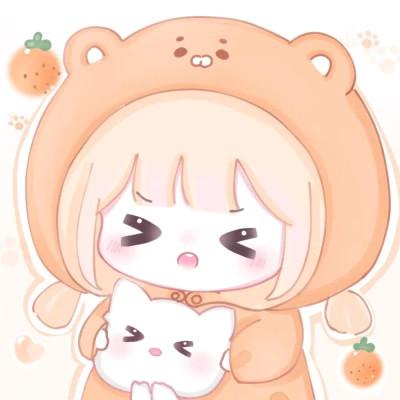 可爱的卡通头像女生呆萌