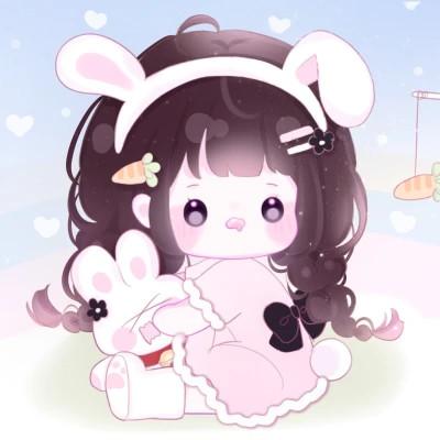 可爱的卡通头像女生呆萌