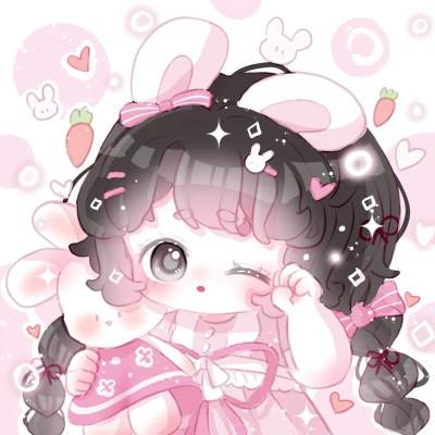 卡通头像女可爱q版(60张)