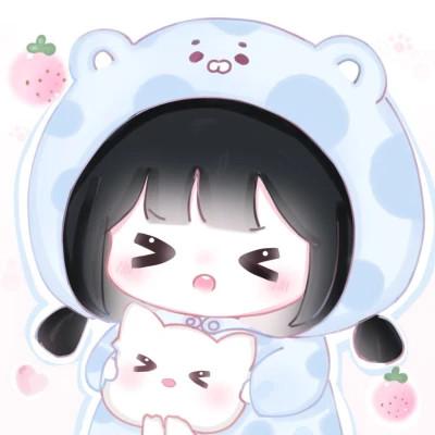可爱的卡通头像女生呆萌