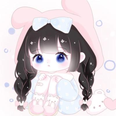 可爱的卡通头像女生呆萌