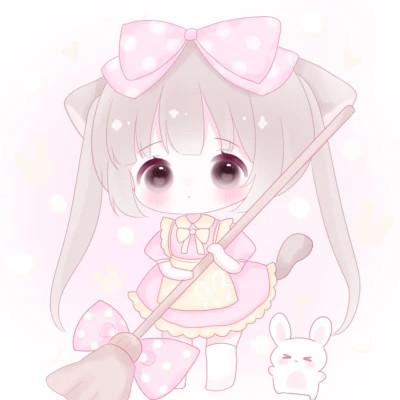 可爱的卡通头像女生呆萌