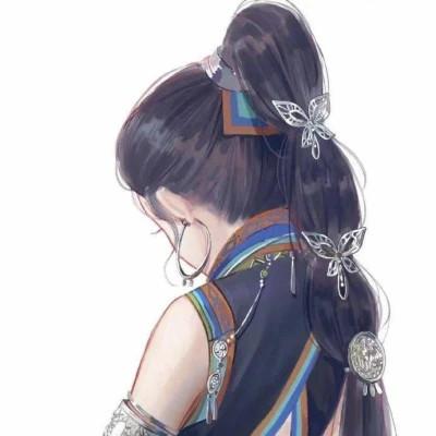 民族风插画头像手绘女生