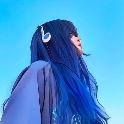 女生高级感插画头像图片
