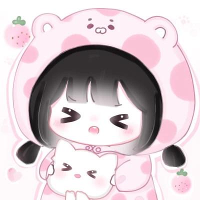 可爱的卡通头像女生呆萌
