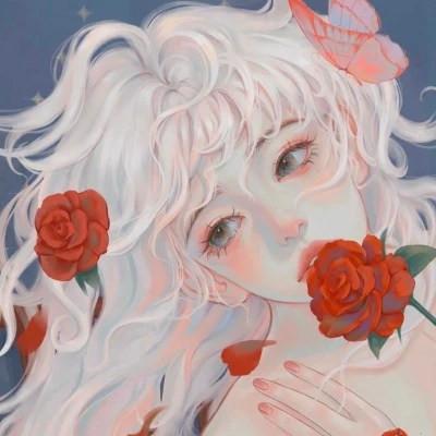 女生高级感插画头像图片