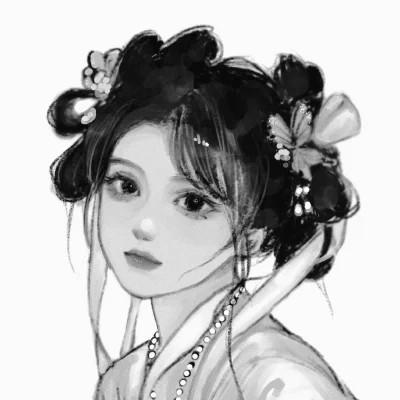 高质量漫画风黑白女漫头103张