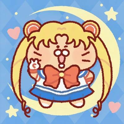 美少女战士手绘猫咪团头可爱