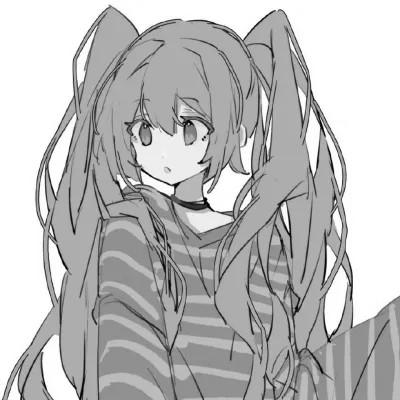 高质量漫画风黑白女漫头103张