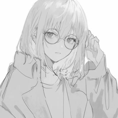高质量漫画风黑白女漫头103张
