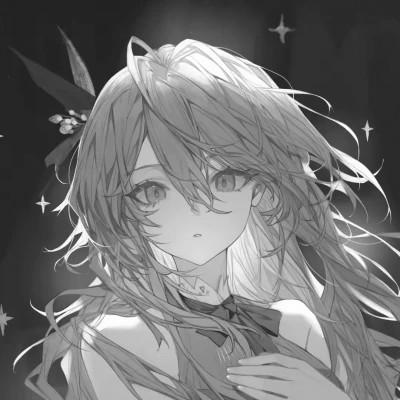 高质量漫画风黑白女漫头103张