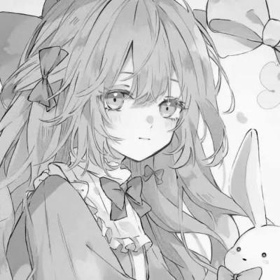 高质量漫画风黑白女漫头103张