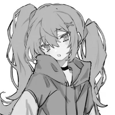 高质量漫画风黑白女漫头103张