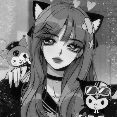 高质量漫画风黑白女漫头103张
